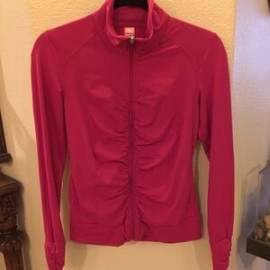 LUCY Women Pink Athletic Zipped Jacket Size Xsmall